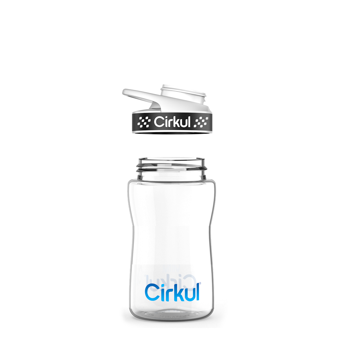 12oz. Plastic Bottle & Comfort Grip Lid - Image 2