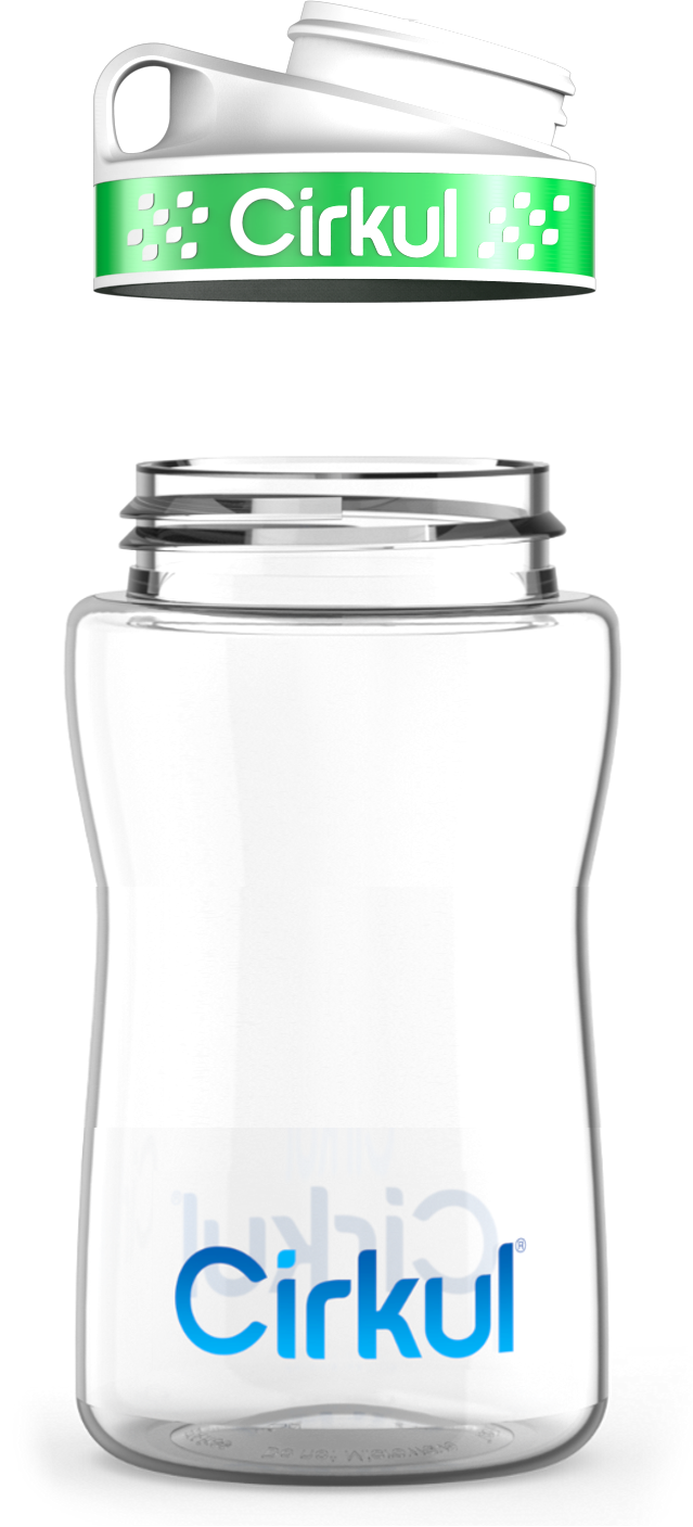 Custom 12oz. Plastic Bottle & Comfort Grip Lid - Image 2