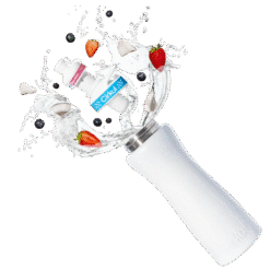 22oz. White Stainless Steel Bottle & Comfort-Grip Lid